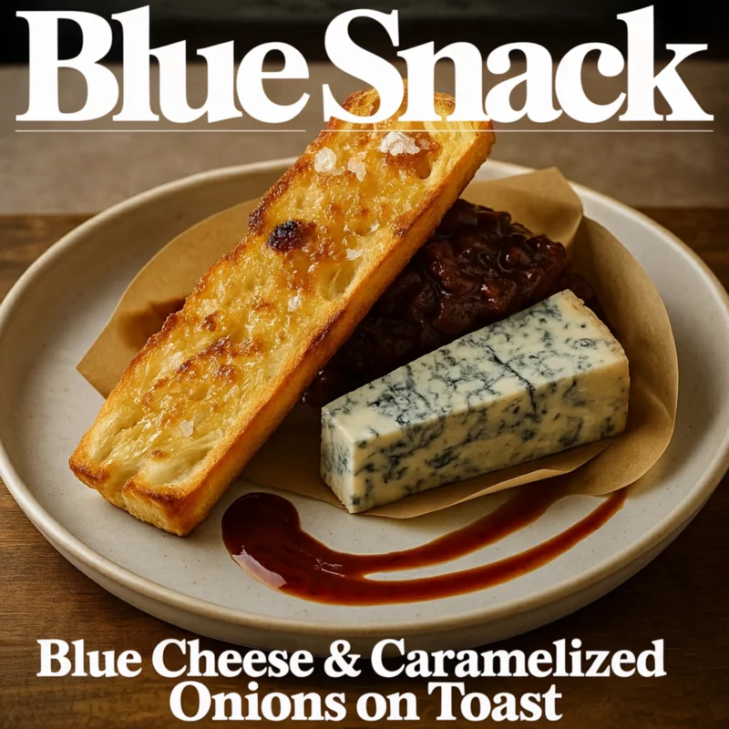 Blue cheese caramelized onion toast