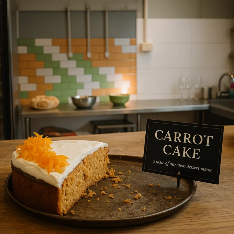 Carrot cake slice