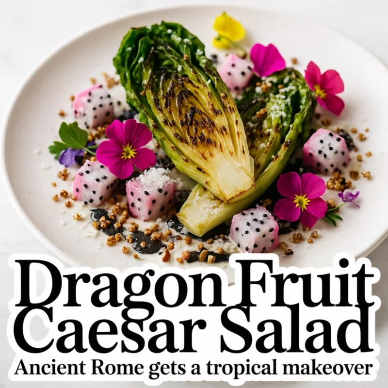 Dragon fruit caesar salad