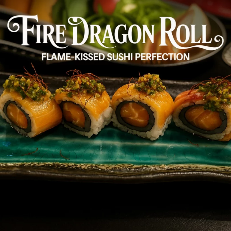 Fire dragon sushi roll