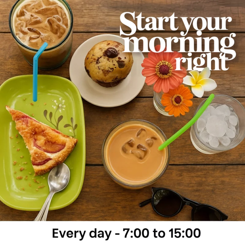 Morning breakfast spread